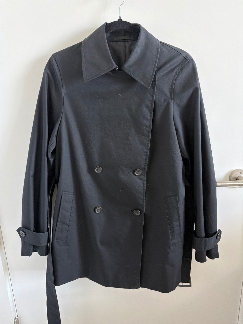 Uniqlo Black Trench Coat Size S